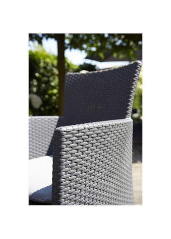 Комплект садових меблів Iowa Balcony (Luzon Flat) 2 крісла + 1 стіл графіт 223929 Keter (317303107)