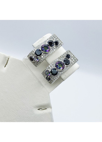 Серебряное кольцо с фианитом "Жаккард мистик" 7,45 г No Brand (369737556)