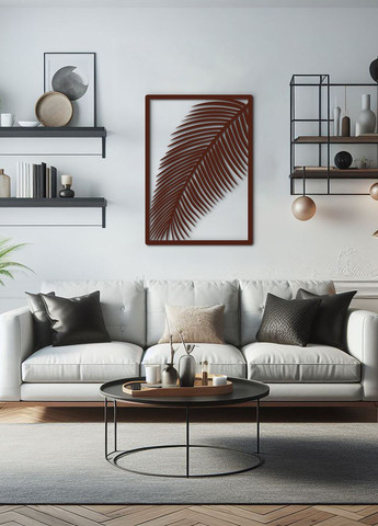 Інтер'єрна картина на стіну, декоративне панно з дерева "Пальмовий листок", стиль лофт 40х28 см Woodyard (292112565)