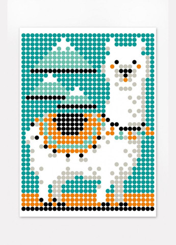 Картина по номерам стикерами в тубусе "Лама", 33х48см, 1200 стикеров. 1814 No Brand (313287432)