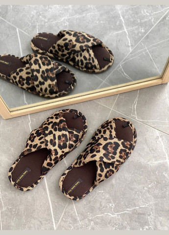 Коричневые домашние тапочки Fashion