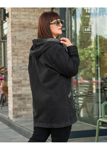 Графитовый женский джинсовый кардиган lj a510 Alenka Plus - демисезонный