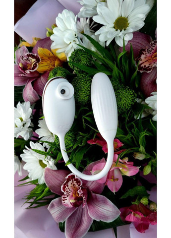 Вакуумний стимулятор з віброяйцем High End Suction Love Egg WHITE Boss Series (372737820)