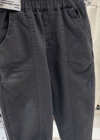 Серые демисезонные прямые, мом фит, свободные мягкие котоновые штаны джинсы на мальчика от 2 лет Kacady