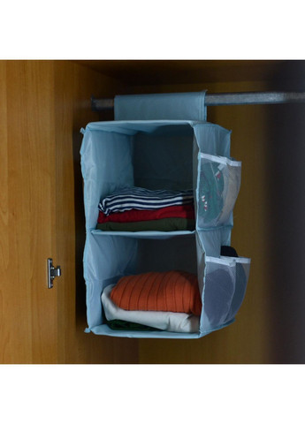 Підвісний органайзер для шафи Блакитний, 2 відділення (ОДв-401-13) No Brand (370866922)