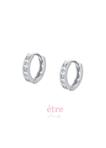 Серебряные S925 серьги кольца круглые толстые, модные стильные шарики, минималистичные серьги подарок девушке СС26 Etre (292401661)