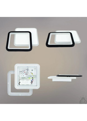 Настенно-потолочный светодиодный светильник-бра VIVA 2S 28 Вт 250×200×40 мм Черно ESLLSE (365650672)