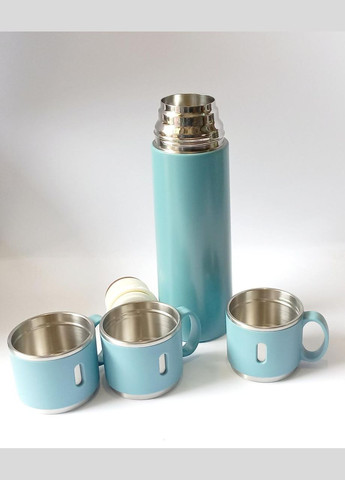 Термос 500 мл зі 3 чашками VF-500 B No Brand (300079591)