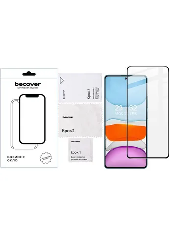 Скло захисне Xiaomi Redmi Note 14 4G Black (713099) BeCover (382058776)