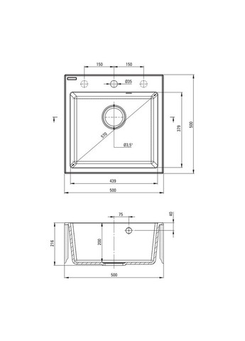 Мийка кухонна (m472895) Deante Evora ZQJ_X103 + зміш. BOC_X72M (372967897)