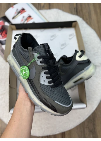 Білі кросівки чоловічі nike air max 90 terrascape grey black white найк аір макс 90 білі демісезон No Brand