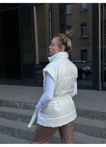 Жилет стеганый (без капюшона с поясом) No Brand (369502154)