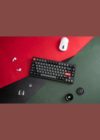 Клавіатура механічна P1 Pro 84Key, Super Brown, WL/BT/USB-A, QMK/VIA, Hot-Swap, EN/UKR, RGB, Knob, Carbon Black Lemokey (330030002)