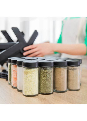 Кухонний органайзер для спецій на обертальній підставці карусель для спецій 18 баночок ємністю 100 мл (PS362) No Brand (361385283)