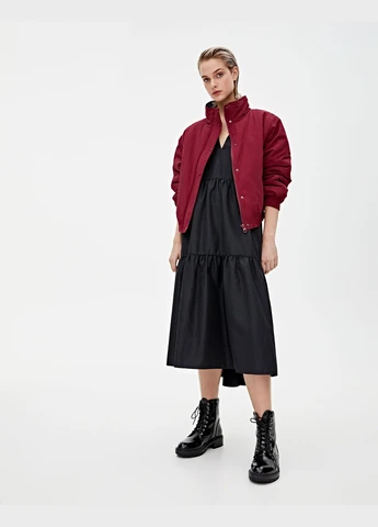 Бордова куртка демісезон,бордовий, Pull & Bear