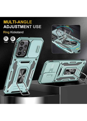 Чохол Camshield Army з кільцем для Samsung Galaxy A23 4G Бірюзовий Epik (372499883)