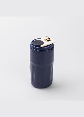 Термокружка Coffee з датчиком температури 500 мл синя нержавіюча сталь вакуумна ізоляція з ремінцем для перенесення Yiwu (322340281)