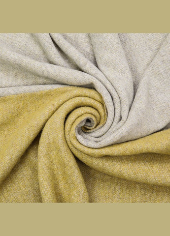 Мериносовый плед 2 цвета св. серый-горчичный (A-023431) Love You (338622965)