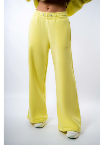 Штаны женские спортивные желтые теплые на флисе 103934 U:na (372370906)