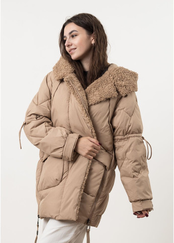Темно-золотистий зимній Пуховик Mishele