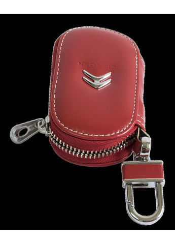 Ключница, кожаная автоключница с логотипом СИТРОЭН (красная 17015) Citroen (360949174)