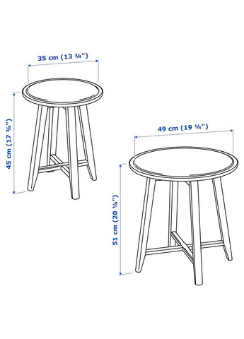 Столи журнальні 2 шт. ІКЕА KRAGSTA (00299825) IKEA (278406145)