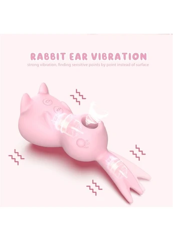 Розовый мультифункциональный кролик 3 в 1 Kissing Bunny CNT (381047886)