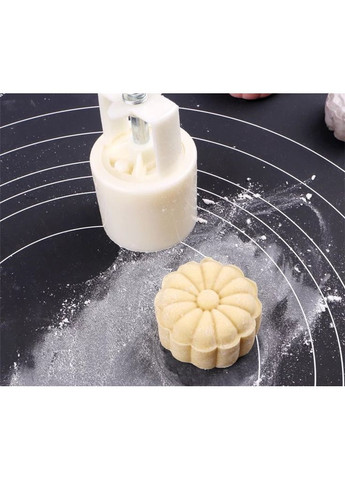 Штамп кондитерський для печива, набір плунжер для Лунних пряників та 6 насадок (кремовий) China (366874502)