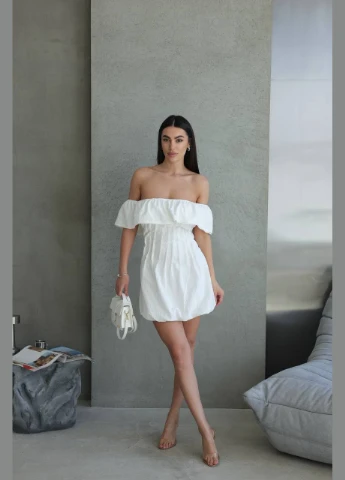 Молочна легка сукня міні Fashion