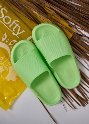 Неперевершені салатові шльопанці No Brand (329997807)