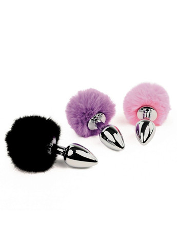 Анальна пробка - Bunny Tails Butt Plug Black FeelzToys (339865897)