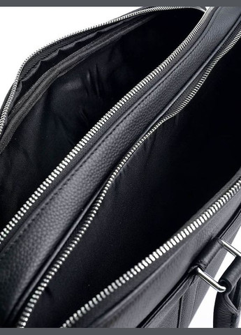 Шкіряна чоловіча сумка-портфель для ноутбука чорна NIUNIU (308040482)