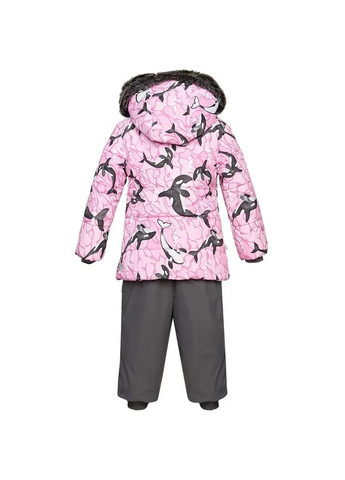 Світло-рожева комплект зимовий belinda 1: куртка + напівкомбінезон, р.92, світло-рожевий з сірим () Huppa 45090130-13303-092