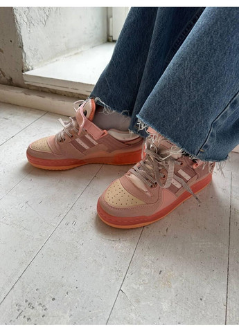 Помаранчеві Осінні кросівки чоловічі adidas forum low x bad bunny easter egg адідас форум No Brand