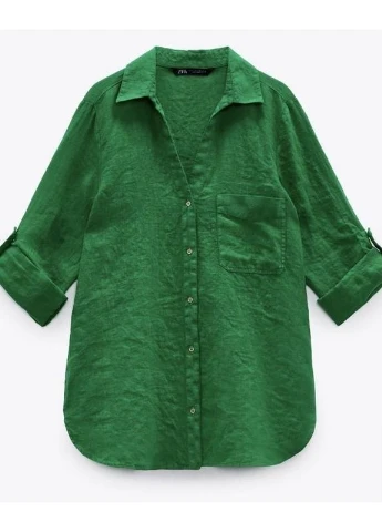 Зеленая рубашка Zara