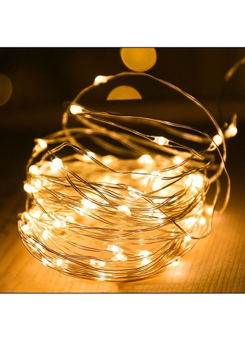 USB гирлянда-проволока "Роса" 0060-2/МК, 50 м, 500 LED, тёплый белый свет, пульт ДУ No Brand 0060-2/МК (387285112)