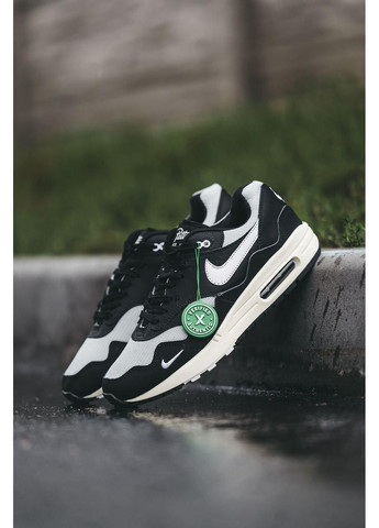 КРОСІВКИ ЖІНОЧІ NIKE AIR MAX 1 X PATTA BLACK WHITE V2 НАЙК АІР МАКС No Brand чорні демісезони (368867406)