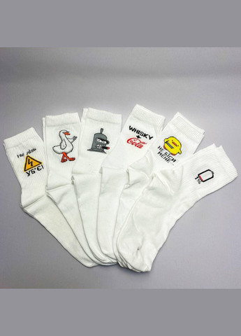 Білі бокс чоловічих шкарпеток 40-45 на 6 пар у подарунковій коробці Vakko (306812784)