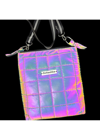 Стьобана компактна сумка крос-боді фіолетова — світловідбиваюча, водонепроникна, жіноча Svitashka (369489624)