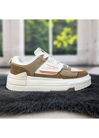 Кроссовки женские демисезонные эко-кожа Fashion бежевые демисезоны (299808492)