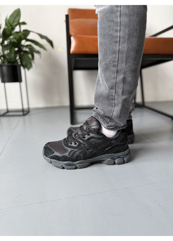 Чорні Осінні кросівки чоловічі asics gel-nyc black suede gore-tex ii асікс гель нюк No Brand