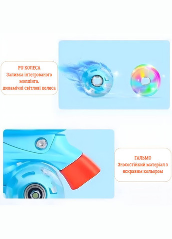 Ролики детские раздвижные для самых маленьких 12004-XS Роликовые коньки для детей Со светом Размер 27-30 Joy (341324666)