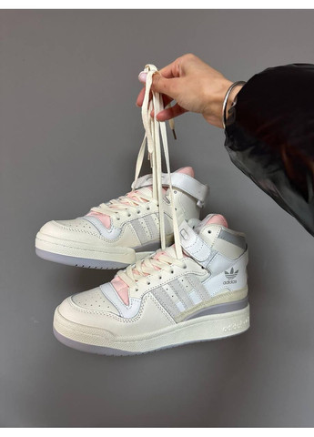 КРОССОВКИ ЖЕНСКИЕ ADIDAS FORUM 84 HIGH CREAM PINK АДИДАС ФОРУМ 84 No Brand розовые демисезоны (367175496)