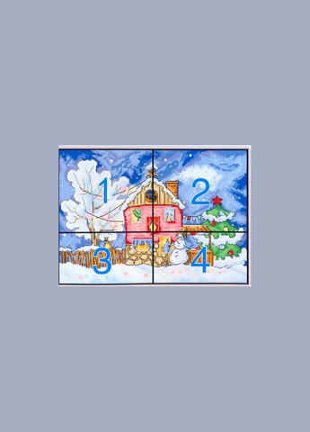 Набор для вышивания по нанесённой на канву схеме "Christmas House".AIDA 14CT printed, 36*28 см Joy Sunday (313612908)
