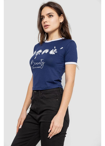 Футболка-топ жіноча з принтом, колір білий, 244R604 Ager - (318529601)