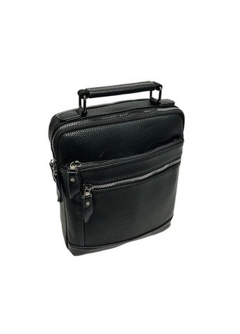 Чоловіча сумка з еко-шкіри 8231-3 чорна 24 x 20 x 7 No Brand (371682387)