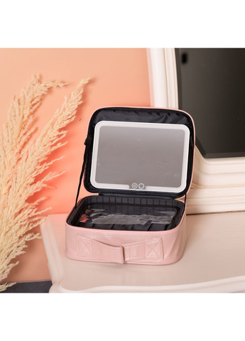 Органайзер косметичка з еко шкіри з дзеркалом та підсвічуванням 26×22×9 см HP-10-2AP Yiwu (370800189)