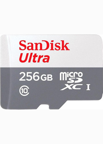 Картка пам'яті microSDXC — Ultra 256 Gb class 10 A1 (100Mb/s) SDSQUNR256G-GN3MN SanDisk (293345694)