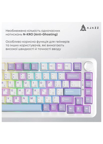 Клавиатура (AK820MAX-WM-PWB) Ajazz AK820 MAX Magnetic Switch RGB USB White (364659843)