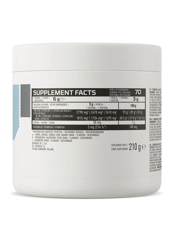 Амінокислота Citrulline, 210 грам Апельсин Ostrovit (294925822)